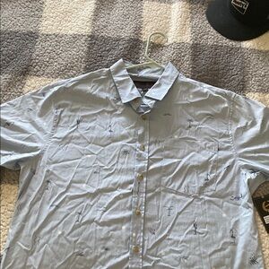 Tory Burch Blue Casual Button Down Shirt